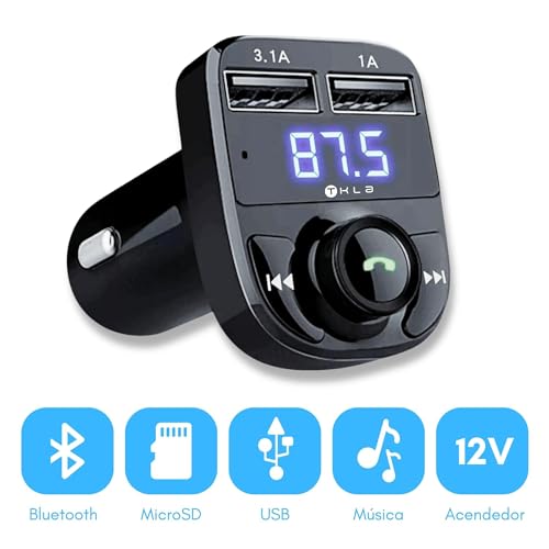 Adaptador Bluetooth Para Carro Sem Fio Transmissor FM Carregador Veicular MP3 Com Entrada Para Pen D