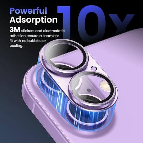 Image of Camera Lens Protector Tempered Glass for iPhone 17 - Alloy Metal Cover with Tempered Glass - Scratch Resistant, Easy Installation