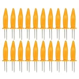 BESPORTBLE Edelstahl Maisgabeln 20 Stück mit Rutschfestem Kunststoffgriff Grillspieße für Küche Picknick und Camping Wiederverwendbare Maiskolbenhalter