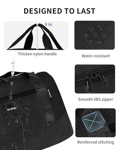 ECOHUB 16'' Personal Item Bag Mini Duffel Bag Small Travel Bag Underseat Carry on Bag for United Airlines Gym Bag for Women and Men4