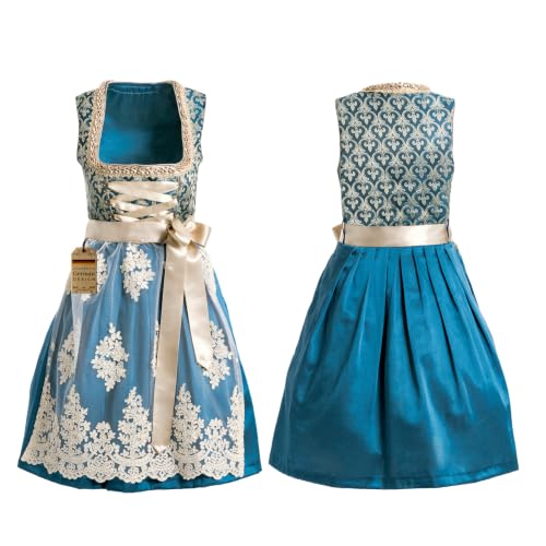 Image of BAVARIA TRACHTEN Dirndl Dress Women German Oktoberfest Blue Without Blouse
