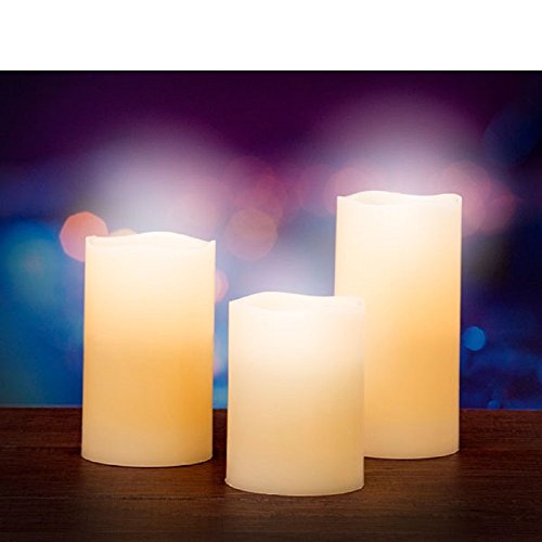 bitblin Blow Sensor EmotiCandle Kerzen mit soplido und Vanilleduft, Beige, 14.5u00a0x 7u00a0cm, 3u00a0Stück