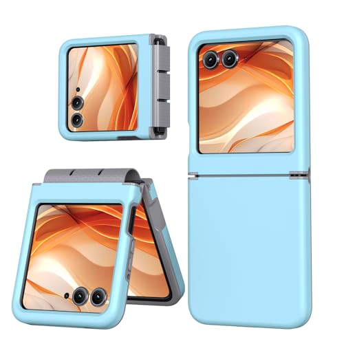 Coque Motorola Razr 2025/2024 bleu avec protection charnière