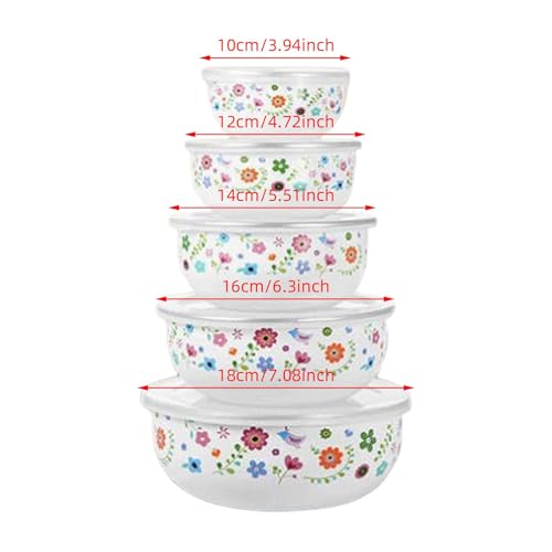 Set de 5 tazones para mezclar con tapas herméticas miniatura 5