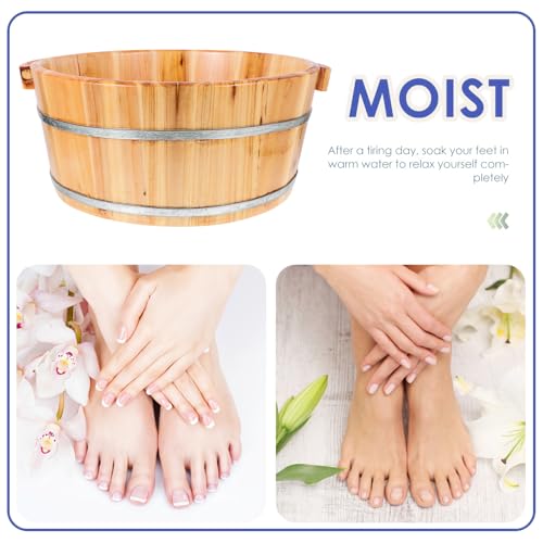 Cubeta de Madera para Baño de Pies Spa Hogar miniatura 3