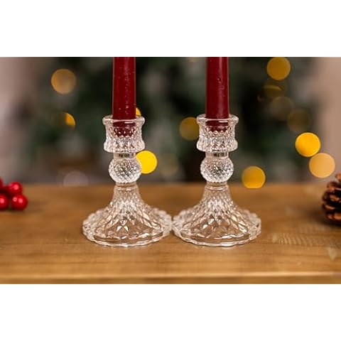Marco Paul Clear Glass Candle Holders Cover
