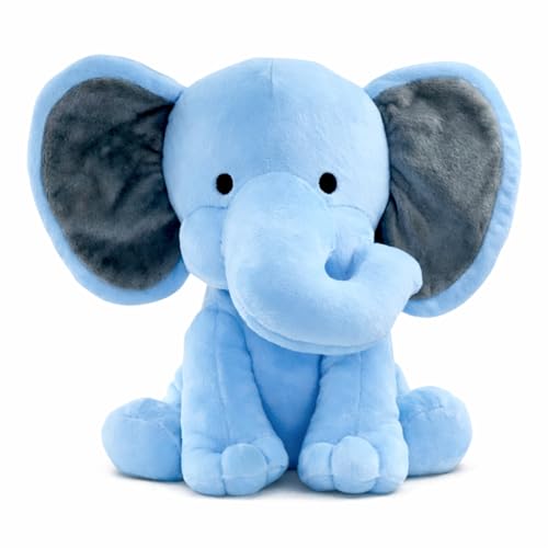 Image of Cute Elephant Soft Toy 25 CM - Ultra Soft Plush Stuffed Animal for Kids & Babies | Huggable Teddy Elephant Toy for Boys & Girls | Birthday Gift, Baby Toy, Nursery Decor (Color May Vary)
