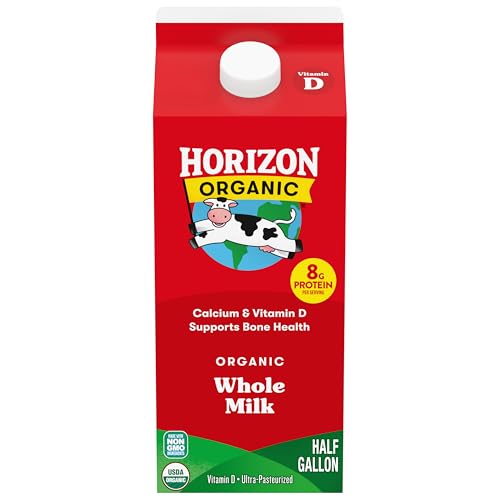 Image of Horizon Organic, Milk Whole UHT Organic, 64 Fl Oz | USDA Organic Vitamin D Milk, Ultra Pasteurized, Rich, Creamy, & Delicious