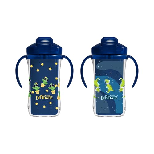 Dr. Brown's Milestones Insulated Sippy Cup, Blue, 2-Pack - image 3