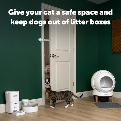 Puerta para gatos para evitar que los perros entren al arenero 3