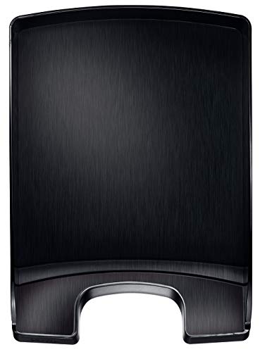 Leitz Briefkorb Standard A4, Briefablage in Premium-Qualität, Stapelbares Ablagefach als Schreibtisch-Organizer, Satin Schwarz, Style-Serie, 52540094