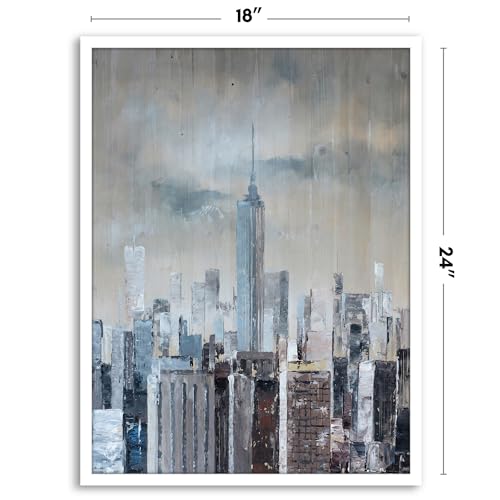 Image of Americanflat 18x24 Poster Frame with Polished Plexiglass - Streamline Collection - Thin Border Picture Frame for Wall Display - Hanging Hardware Included - White