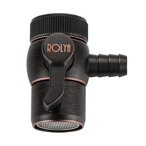 ROLYA Kitchen Sink Tap Water Filter Faucet Diverter Valve Aerator for Quick Push on 3/8 inch Tubing Replacement Part Oil Rubbed Bronze
