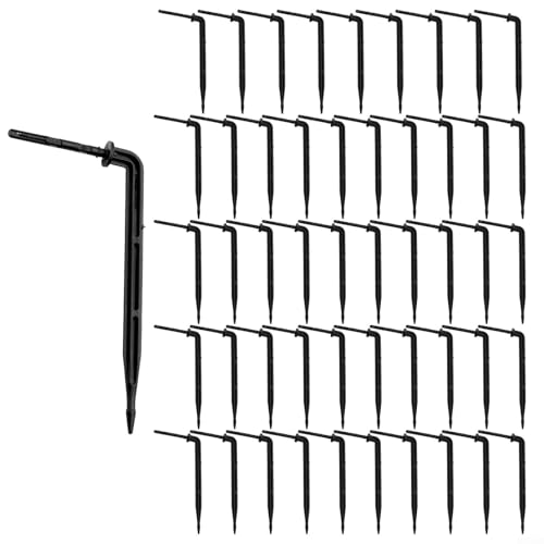 GLFLOW Baguette d'irrigation de 81,3 cm avec poignée en T en acier inoxydable pour arrosage des racines profondes pour plantes de jardin, arbustes, arbres fruitiers, tomates (50 pièces)