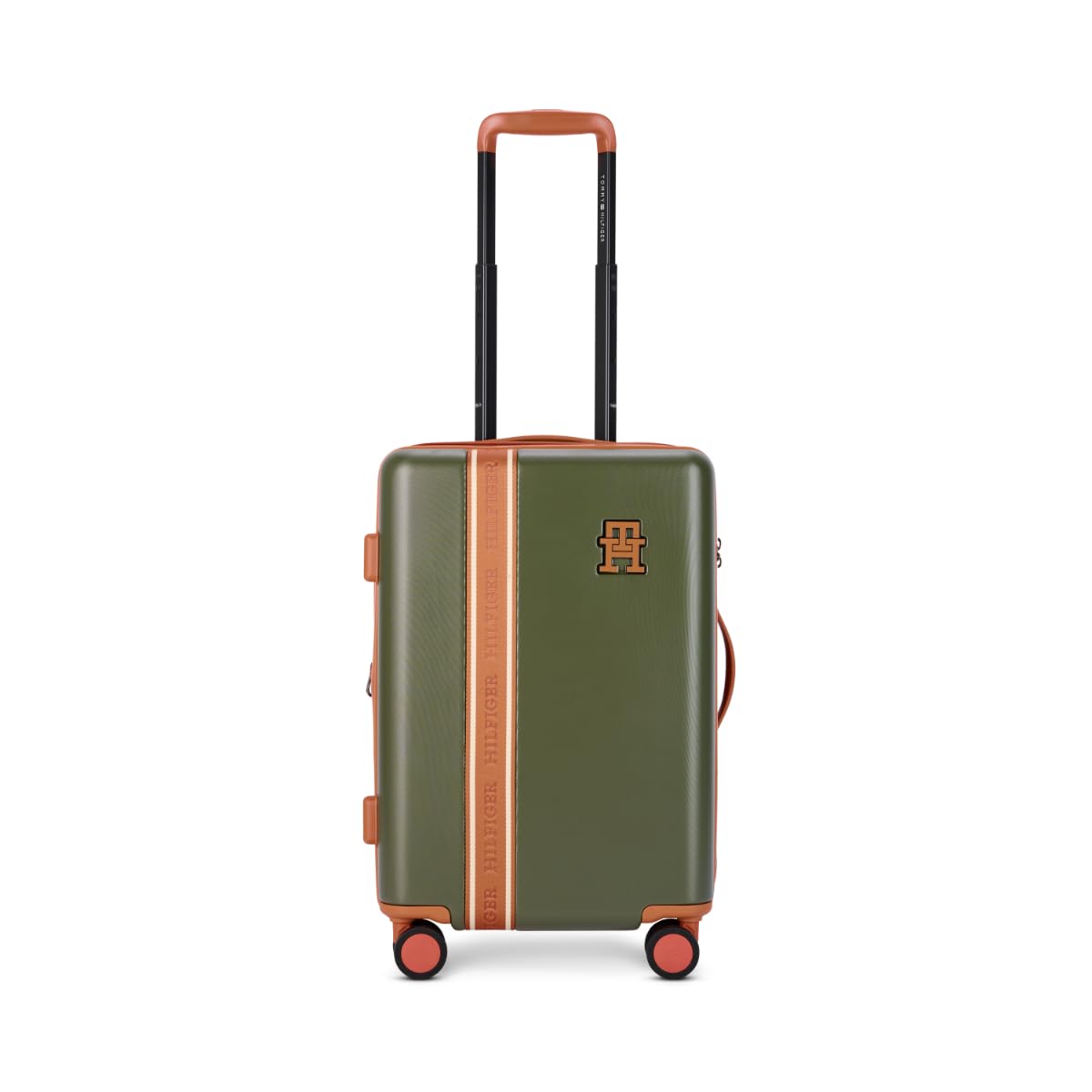 tommy hilfiger Cabin Luggage Edison - Olive | Carry-On Trolley Bag with TSA Lock | 360° Hinomoto Spinner Wheels | Telescopic Handle | Expandable | Hardshell PC Suitcase | 52L Capacity-picture-10