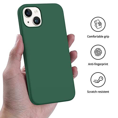 Aotesier Compatible With Iphone 14 Case, Silky Touch Premium Soft Liquid Silicone Rubber Anti-Fingerprint Full-Body Protective Bumper Phone Case For Iphone 14, 6.1 Inch (Clover Green) #TOP4