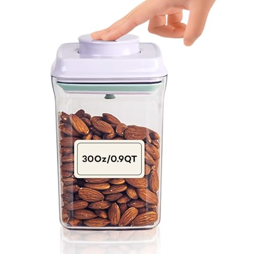 Image of Bop Top Airtight Food Storage Containers with Lid 3.5 Cups / 30 oz | Kitchen Canister Sets | Air Tight Pantry Container | Pop Top Dry Food Storage Containers for Snacks, Sugar, Flour, Baking, Pasta