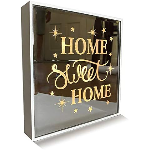 KINIA "HOME Sweet HOME" Light Up LED Marquee Wall Hanging Decor Plaque Mirror Sign Cover