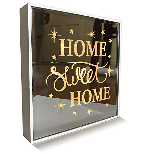 KINIA "HOME Sweet HOME" Light Up LED Marquee Wall Hanging Decor Plaque Mirror Sign