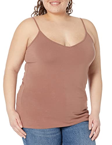 Image of Amazon Essentials Women's Slim-Fit V-Neck Cami, Pack of 4