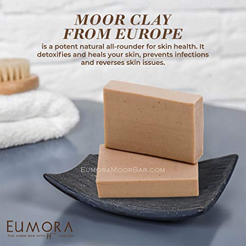 Eumora Classic Ega Bar (Box Of 4), Facial Cleansing Moor Clay Soap. Organic Face Wash For Anti-Ageing, Wrinkles, Fine Lines, Lifting, Firming. All Natural Sls-Free Face Detox Cleanser For Men, Women. #TOP2