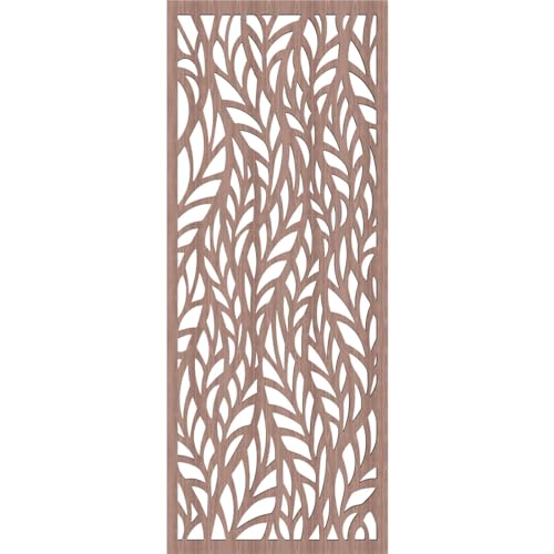 Image of Ortonville Decorative Pierced Fretwork Wood Wall Panels, 13 3 /8 inchW x 34 3 /8 inchH x 3 /8 inchT, Walnut