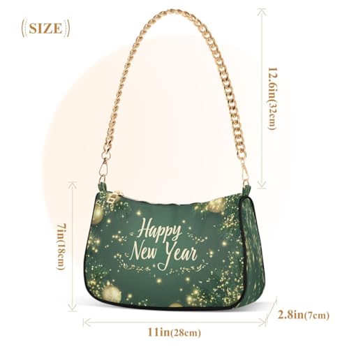 ALAZA Green Ball Happy New Year Christmas Women's Handbags Tote Crossbody Bag Purse Ladies Shoulder Bag Hobo Handbag3