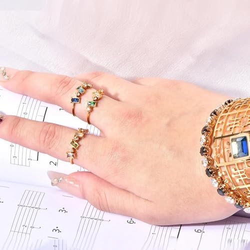 Ring jewellery bague diamant multicolore simples pour une transformation polyvalente