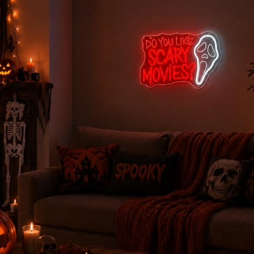 Image of Do You Like Scary Movies Neon Sign Halloween Led Sign