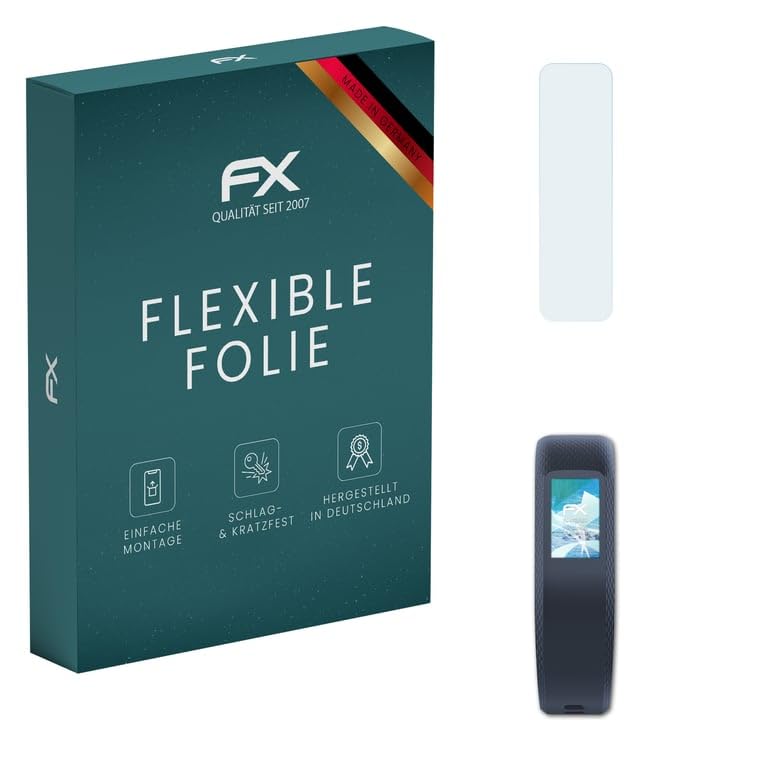 atFoliX Película Protectora compatible con Garmin Vivosmart 3 Protector Película, ultra claro y flexible FX Lámina Protectora de Pantalla (3X)