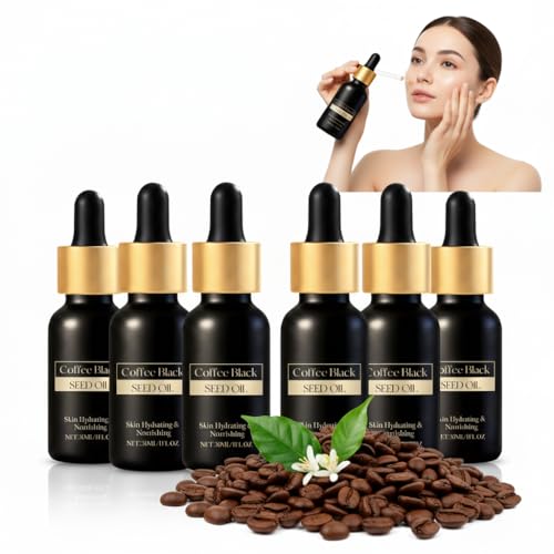 Sérum facial de aceite de comino negro para café: aceite facial profundamente hidratante, reafirmante y nutritivo para todo tipo de pieles, textura ligera para una hidratación duradera, piel radiante