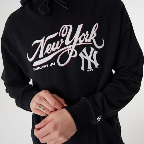 New Era - MLB Retro GRPHC OS Hoody NEYYAN BLKWHI New York Yankees, Sudadera con Capucha Masculino,