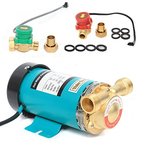 120W Druckerhöhungspumpe Wasserpumpe Hauswasserwerk Automatischer Haushalt Edelstahl Booster Pumpe für Wasser Heizung Garten Warmwasser Umwälzpumpe 25L/min