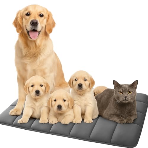 Image of KOZI PET Dog Bed, Soft cat Non-Slip Mattress, Washable, Warm pet, Fleece, Kennel Cushion, Grey (Grey, 3XL)