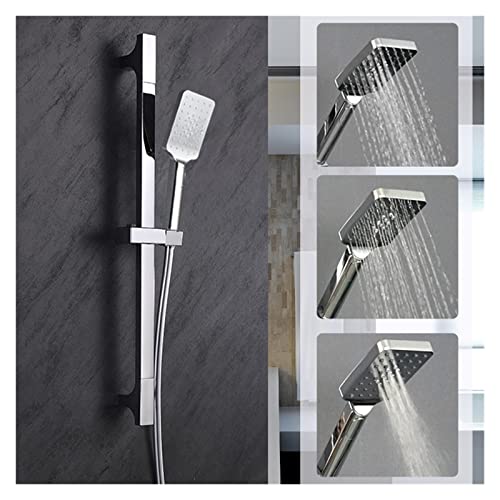 Support de douche laiton G1/2 fixation murale pommeau carré chrome poli