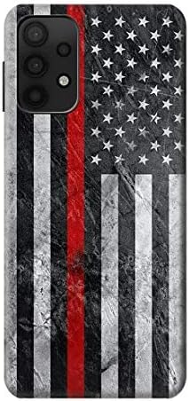 R3687 Firefighter - Carcasa para Samsung Galaxy A32 5G, diseño de bandera de Estados Unidos