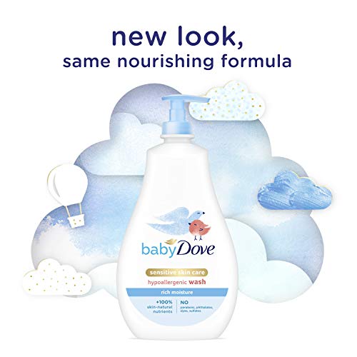 Baby Dove Sensitive Skin Care Baby Wash For Baby Bath Time Rich Moisture Tear-Free and Hypoallergenic 20 oz 1 ct