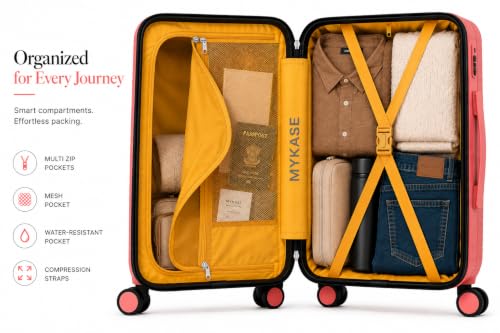 Image of Miami Series 8 Wheel 75 cm Check in Trolley Bag, 100% Virgin Polypropylene, 360o Spinner Strong & Durable Wheels, Anti-Theft Zippers, 3-Year Warranty, Large Size
