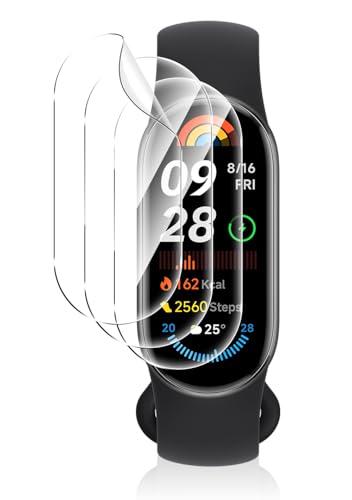 Xiaomi Smart Band 9�Ή� �ی�t�B�����u3���v�V���I�~ �X�}�[�g�o���h9�Ή� �t���ی�t�B���� Mi band 9�Ή� �ی�V�[�g Xiaomi Mi band 9�Ή� �t�B���� ���� ��ʕی� �_�TPU �_�炩�� �d�x4H �C�A�[��