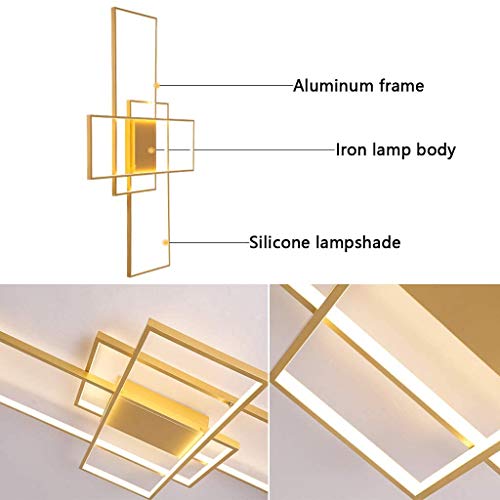 Lampe LED rectangulaire et plafonnier acrylique suspendu dimmable