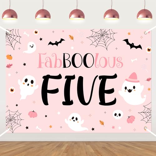 Toile rose Halloween 5 ans pour éviter les photos de fête ratées