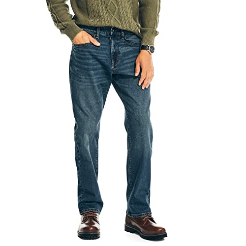 Jean stretch homme Nautica Original relaxed fit pantalon denim bleu wash taille 30 US