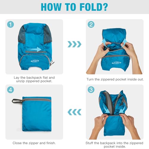Image of G4Free Lightweight Packable Hiking Backpack for Men Women Small Hiking Daypacks Foldable Shoulder Pack Casual Outdoor Bag 11L