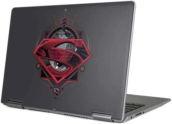 Skinit Decal Laptop Skin Compatible with Yoga 710 14in - Officially Licensed DC Comics Superman Comic Pattern Logo in Red Design
