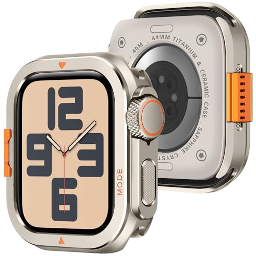 Ya en manzanajugosa.com: Amizee Metál Funda Compatible con Apple Watch SE 3/2/1 Series 6/5/4 44mm con contraportada, Robusta Anti-Raspado Protección Carcasa para iWatch 44mm, Titanio