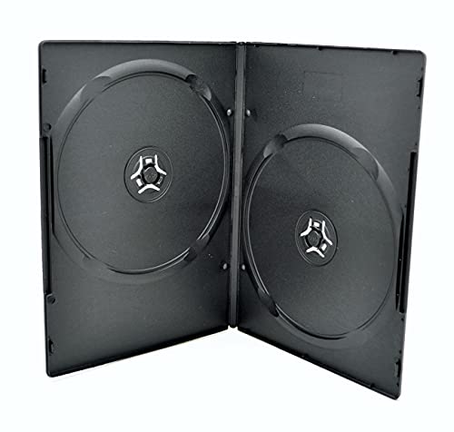 Maxtek 7mm Slim Black Double CD/DVD Case 5-Pack