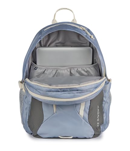 Image of JanSport 32L Agave Hiking Backpack - 15 Inch Laptop Sleeve, Grounded Grey | Daypack with Universal 3L Hydration System or 15 Inch Laptop Sleeve, Ideal for Hiking and Traveling