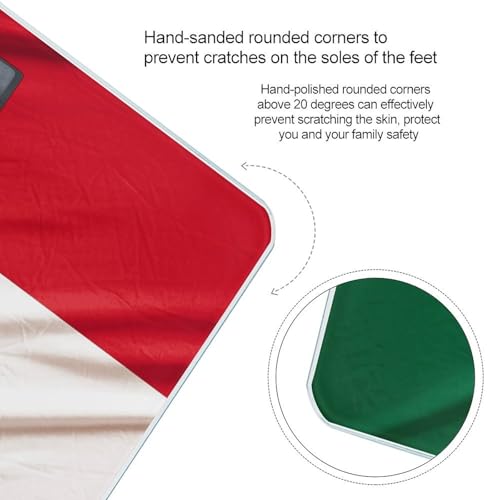 Báscula digital para baño con bandera de Italia y pantalla LCD miniatura 4