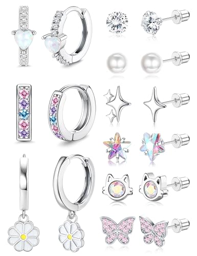 DOCHAIS 9 Paar Süße Ohrringe für Mädchen Damen Medizinische...