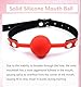 Silicone Knebel Ball,Silikon Knebel Mundknebel,Silikon Ball Gag mit Fetisch BDSM Sex Bondage,Verstellbarer SexSpiele Ballknebel,Mundknebel Sexspielzeug (Rot-1)